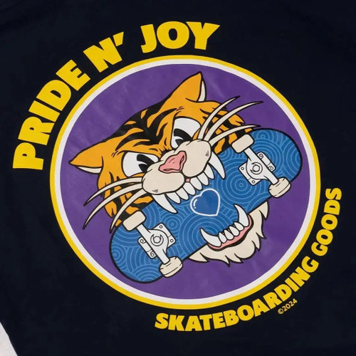 Pride N Joy Co - T-Shirt Tiger Skateboarding Navy - Pride N Joy Co