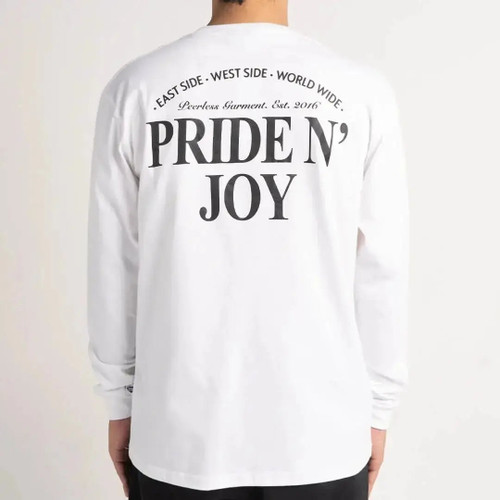 Pride N Joy Co - T-Shirt Longsleeve PNJ Rouman White - Pride N Joy Co
