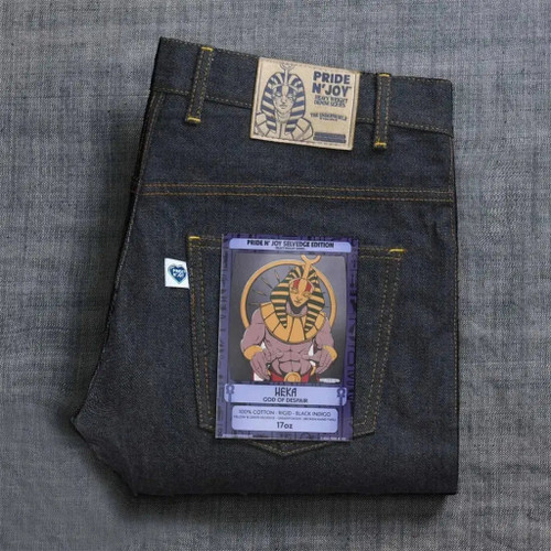 Pride N Joy Co - Heka 17 Oz Heavyweight Black Selvedge Denim Jeans - Pride N Joy Co