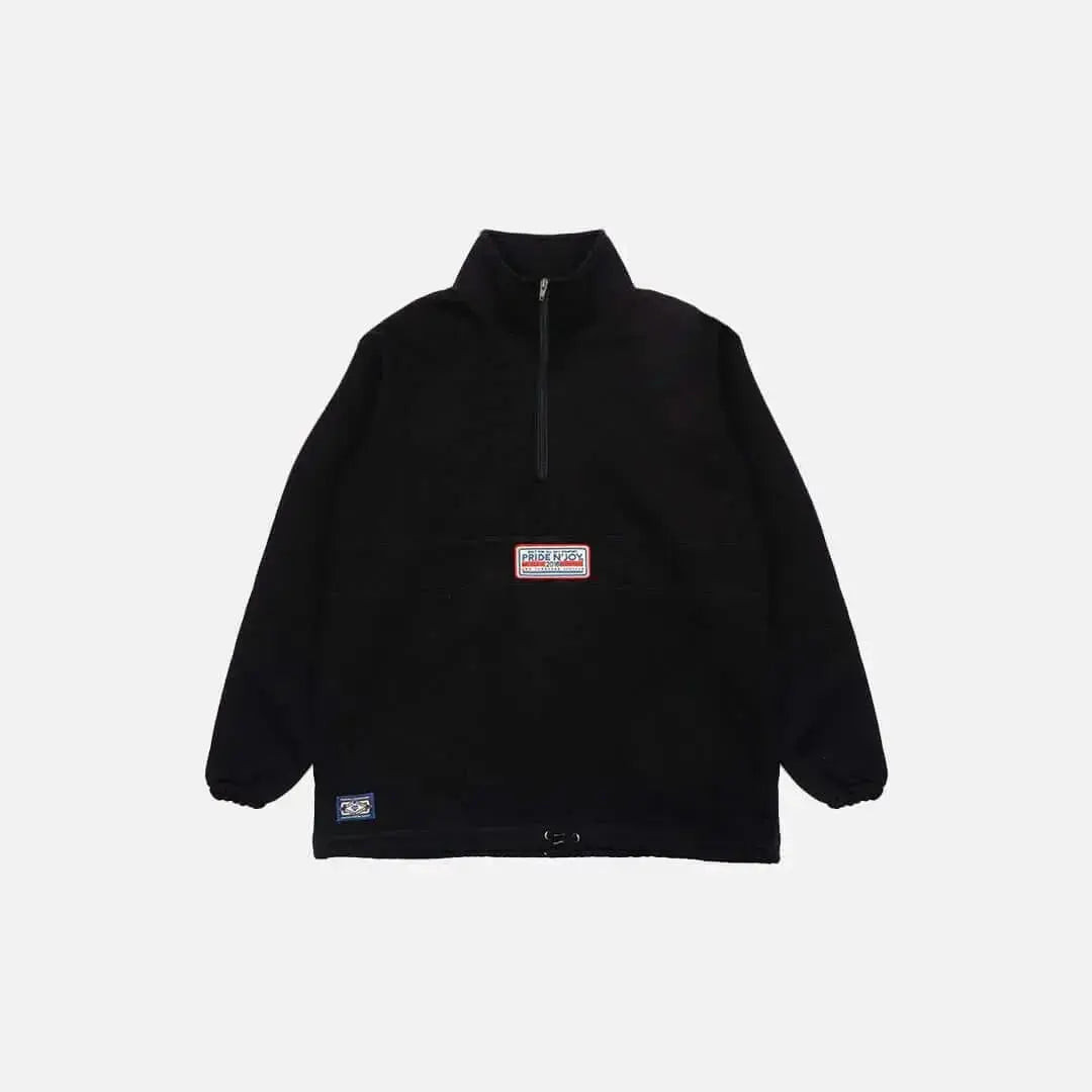 Sign Half Zip Sweatshirt Black