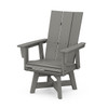 POLYWOOD Modern Curveback Adirondack Swivel Dining Chair