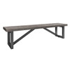 Asheville Timber and Onyx Aluminum Dining Bench