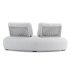 Olala Aluminum with Acrylic Cushions and Rope Curved Corner Sofa