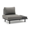 Play Aluminum and Rope with Cushions Armless Chair with Side Table