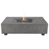 Moderne Glass Fiber Reinforced Concrete (GFRC) 58 x 32 in. Fire Pit Table