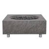 Paloma Glass Fiber Reinforced Concrete (GFRC) 36 in. Sq. Fire Pit Table