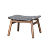 Nest Woven Viro Fiber and Ipe Wood Ottoman