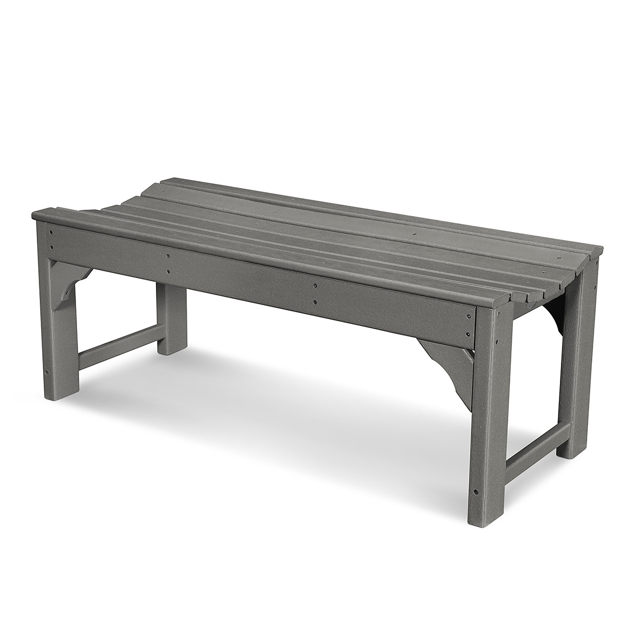 POLYWOOD Traditional Garden 48 in. Backless Bench