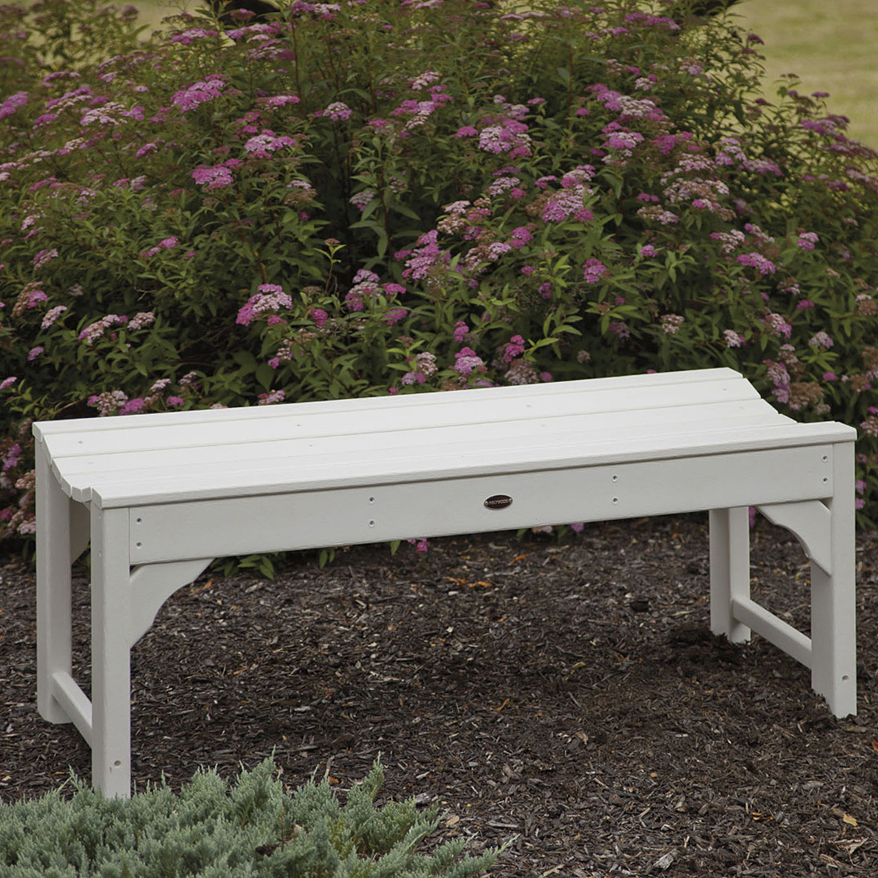 POLYWOOD Traditional Garden 48 in. Backless Bench