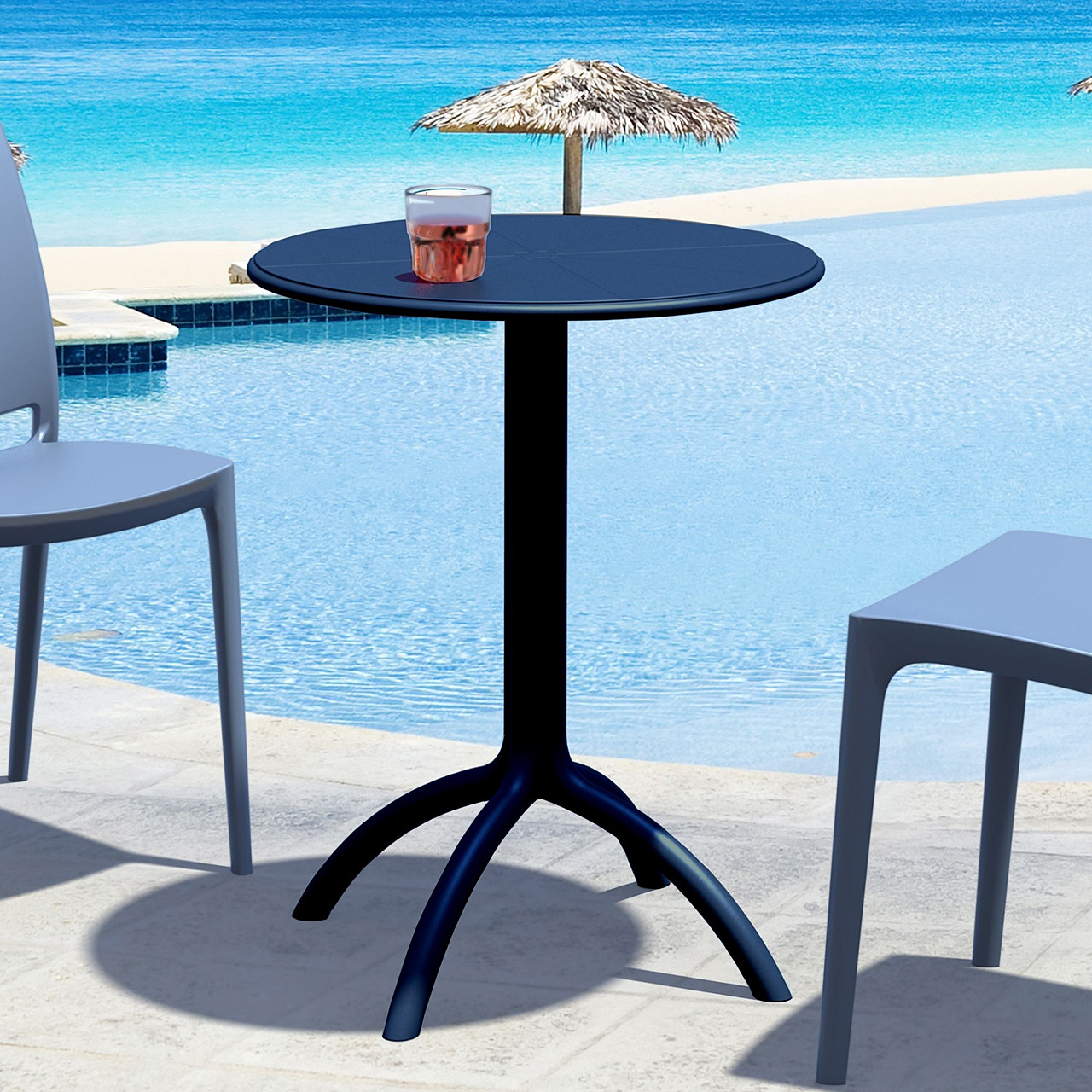 Octopus Polypropylene 24 in. D Bistro Table