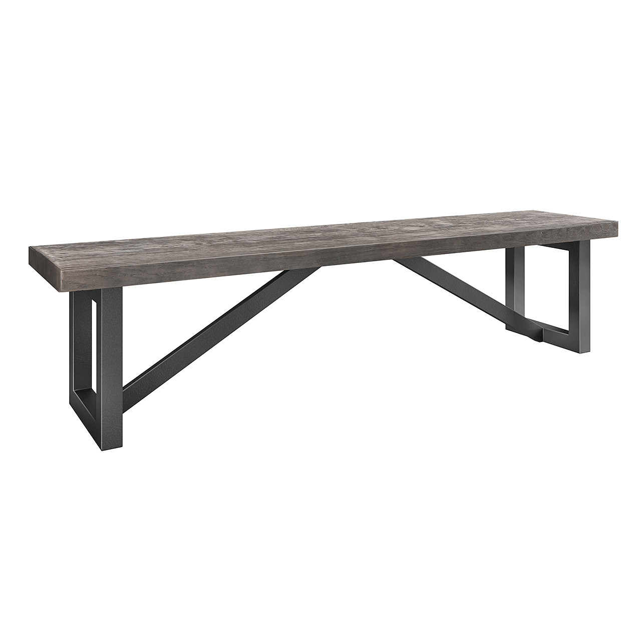Asheville Timber and Onyx Aluminum Dining Bench