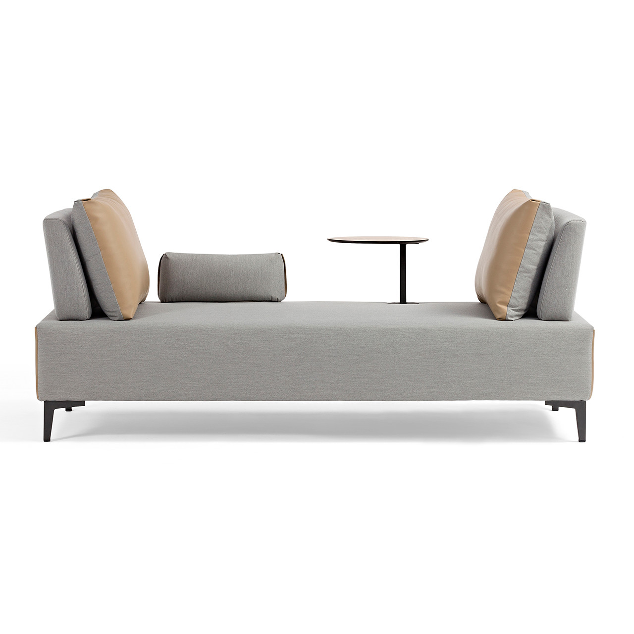 Flexi Anthracite Aluminum Upholstered Sofa