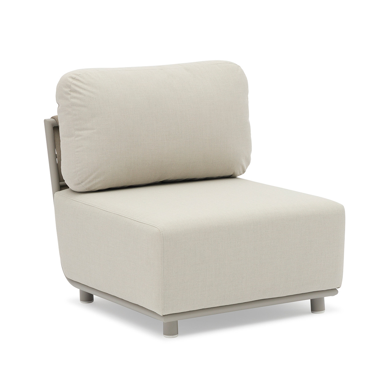 Hug Max Rope Aluminum with Cushions Armless Chair