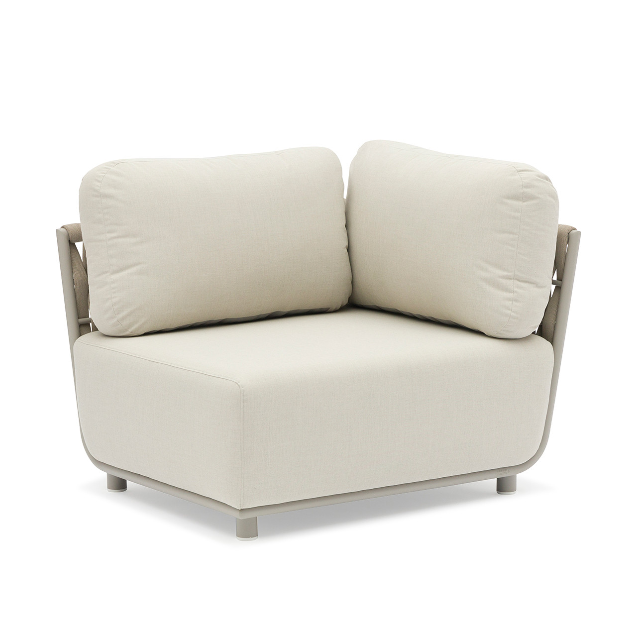 Hug Max Rope Aluminum with Cushions Left Hand Facing Chair