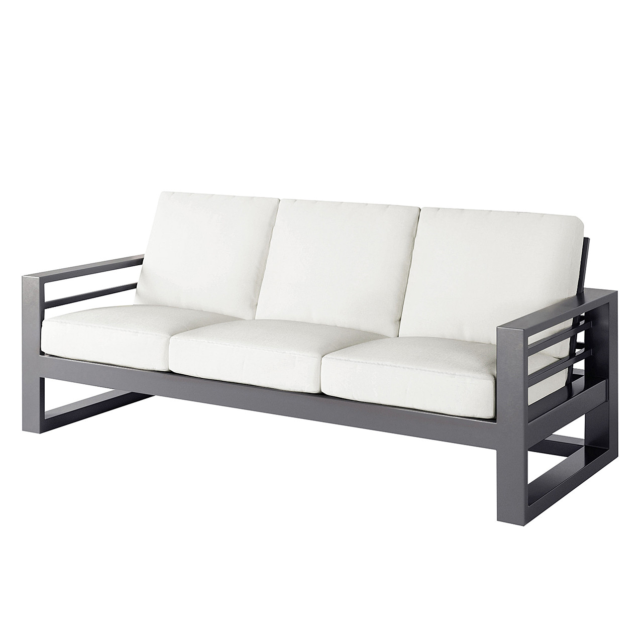 Palermo Aluminum with Cushions High Back Sofa