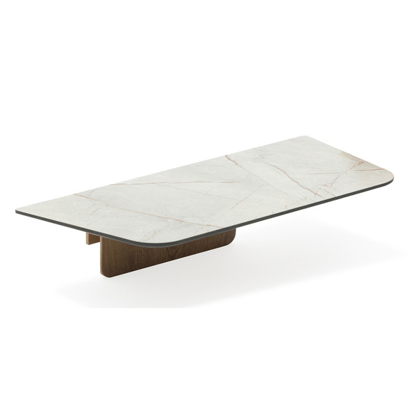 Lounge Oak Aluminum 25 x 12 in. Side Coffee Table