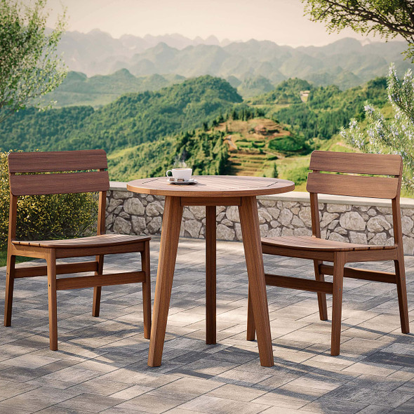 Foundations Ipe Wood 28 in. D Bistro Table