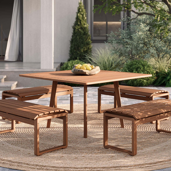 Foundations Ipe Wood 53 in. Sq. Dining Table