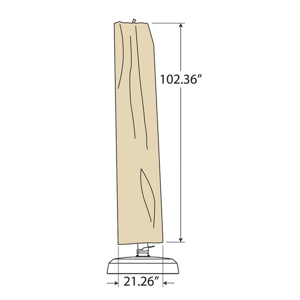 10 ft. and 11.5 ft. AG25T Cantilever Umbrella Protective Cover (CP955)