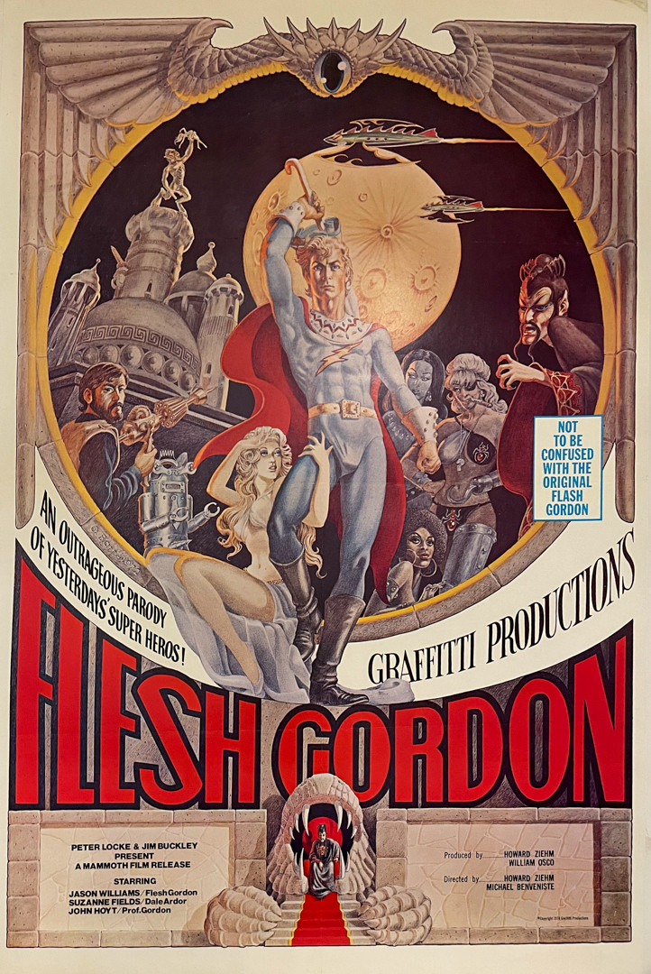 Flesh Gordon (1974) (smaller format) on Linen