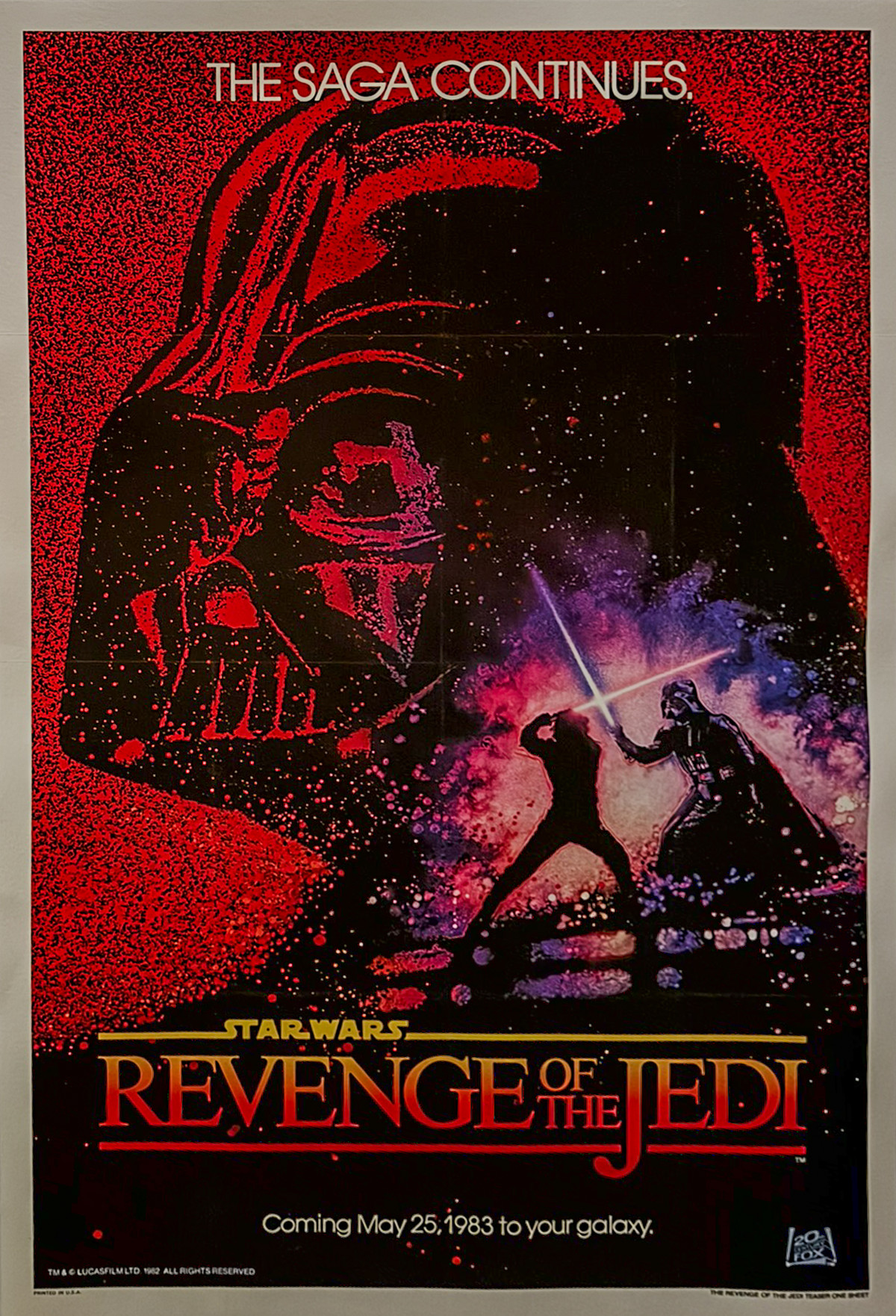 Star Wars Revenge of the Jedi (1983) Linen backed