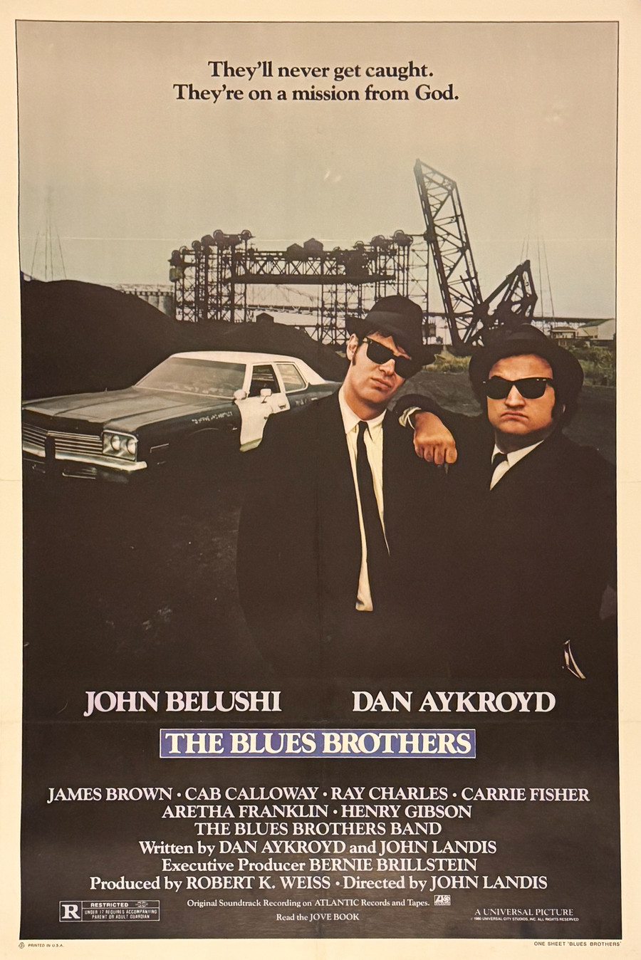 The Blues Brothers original one sheet movie poster linen backed