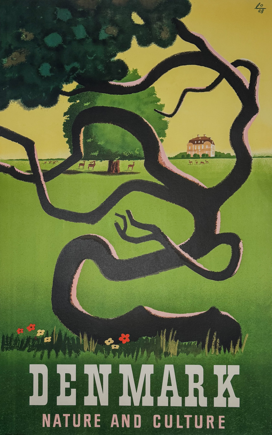 Denmark Nature and Culture Original 1948 Travel Poster