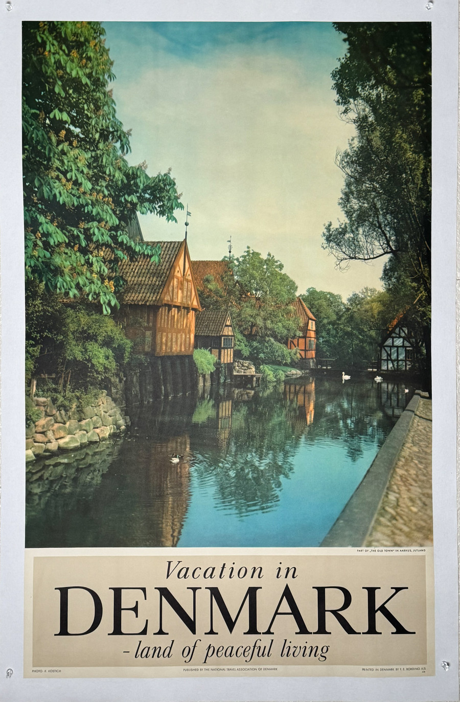 Vacation in Denmark original vintage poster