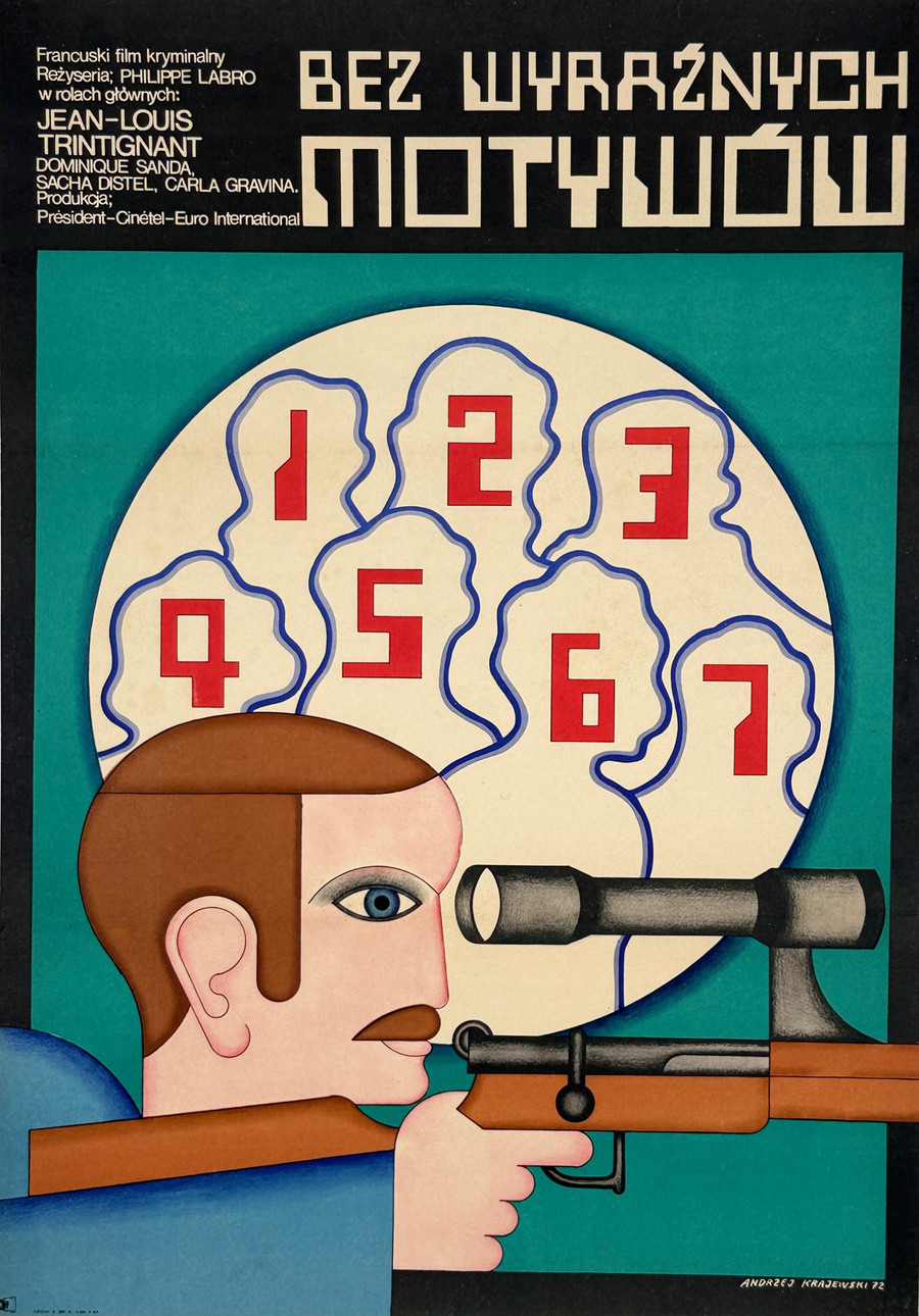 Bez Wyraźnych Motywów Polish Movie Poster Linen Backed