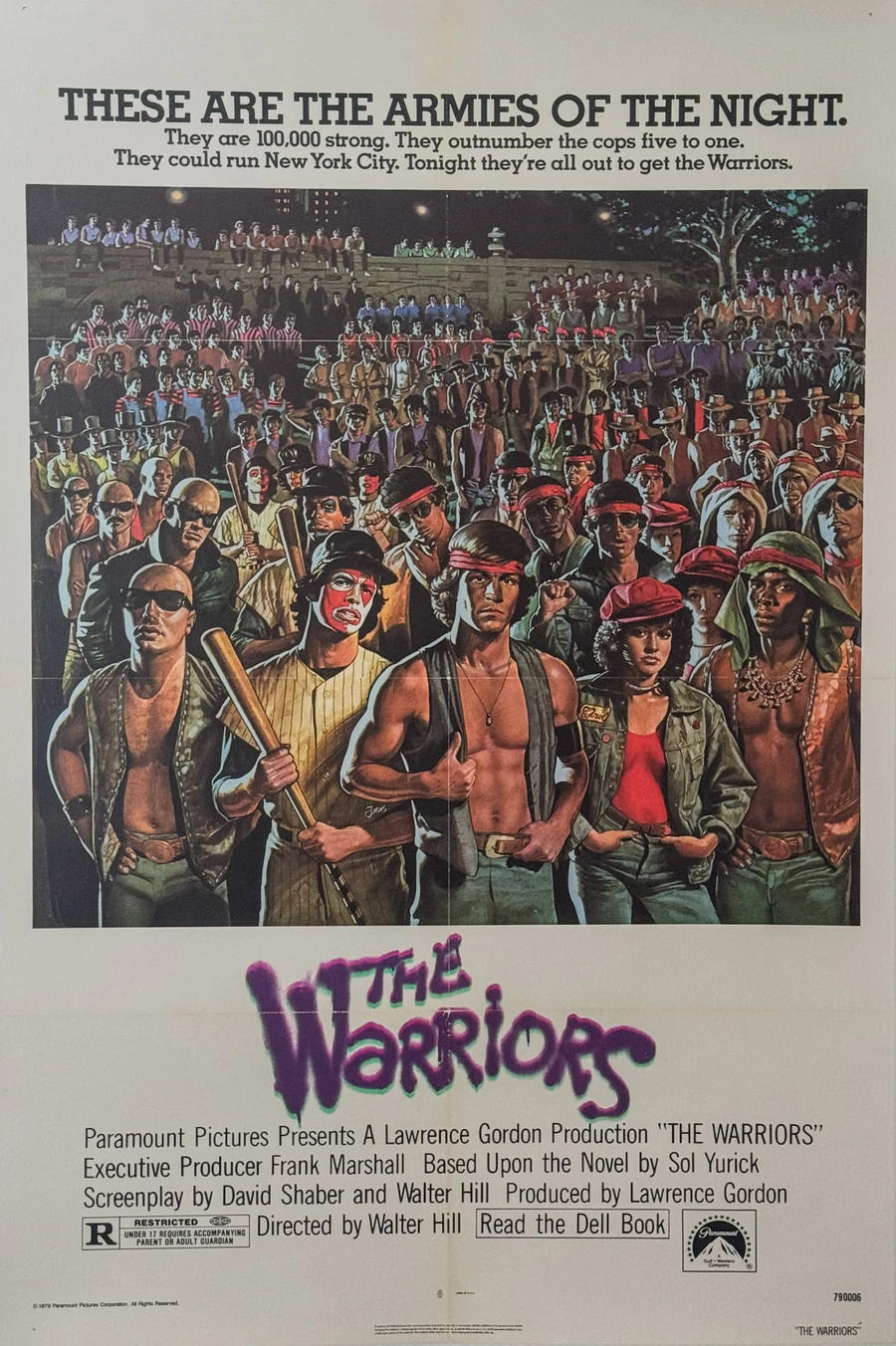 The Warriors Original One Sheet Movie Poster depicts gangs in NYC