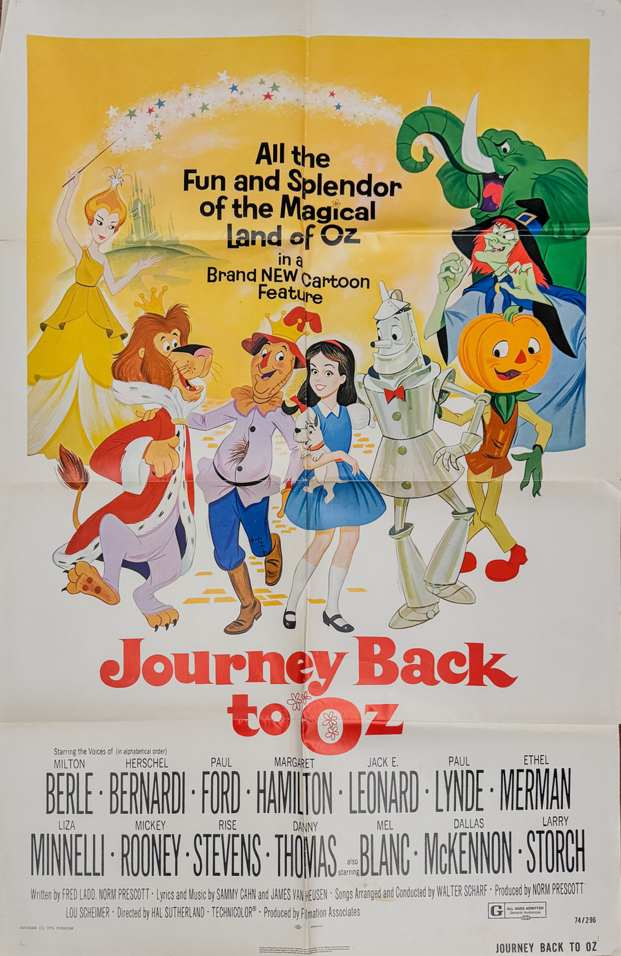 Journey Back to Oz 1974 original movie poster