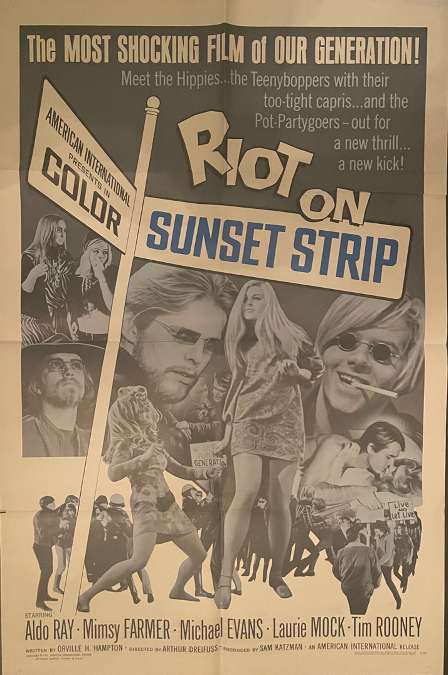 Riot on the Sunset Strip 1967 Original Vintage Movie Poster