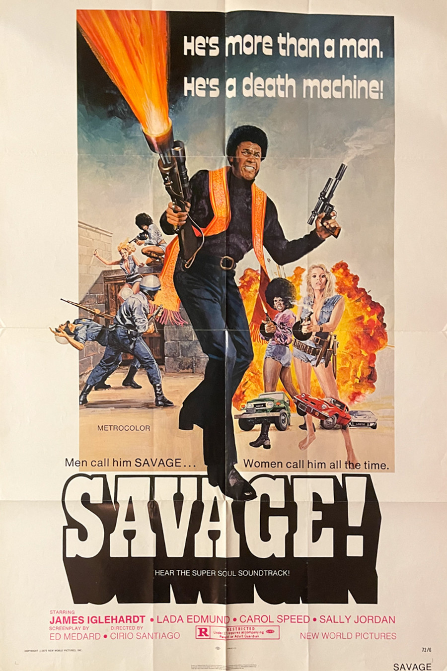 Savage 1973 blaxsploitation movie poster