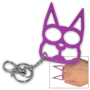 Cat Self Defense Key Chain Purple Cat Self Defense Key Chain Purple