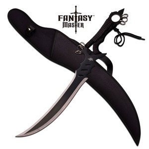 FANTASY MASTER DRAGON FANTASY SHORT SWORD
•23.875" OVERALL
•13.5" 3MM THICK BLADE, STAINLESS STEEL
•2 TONE BLADE
•BLACK NYLON CORD WRAPPED HANDLE
•INCLUDES NYLON SHEATH
FANTASY MASTER DRAGON FANTASY SHORT SWORD
•23.875" OVERALL
•13.5" 3MM THICK BLADE, STAINLESS STEEL
•2 TONE BLADE
•BLACK NYLON CORD WRAPPED HANDLE
•INCLUDES NYLON SHEATH