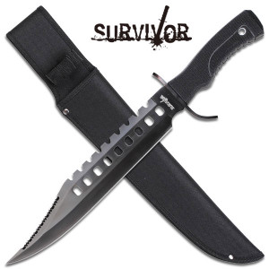 SURVIVOR FIXED BLADE KNIFE 17" OVERALL SURVIVOR FIXED BLADE KNIFE 17" OVERALL