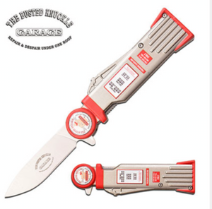 SPRING ASSISTED KNIFE
7.75" OVERALL
3" 3CR13 STEEL BLADE
4.75" ANODIZED ALUMINUM GAS PUMP HANDLE
EMBOSSED PRINTED ARTWORK
STAND UPRIGHT SPRING ASSISTED KNIFE
7.75" OVERALL
3" 3CR13 STEEL BLADE
4.75" ANODIZED ALUMINUM GAS PUMP HANDLE
EMBOSSED PRINTED ARTWORK
STAND UPRIGHT