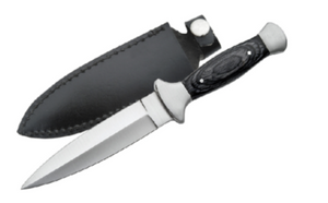 Black Wood 9 inch Boot Knife