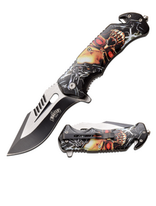 Master Spring Assisted Skull with Red Eyes Knife Master Spring Assisted Skull with Red Eyes Knife