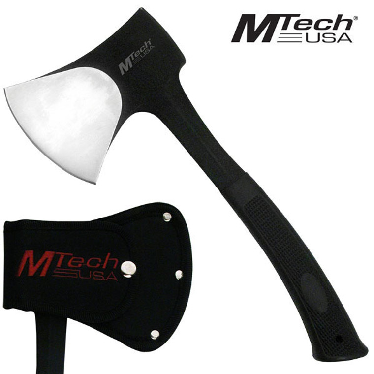 Mtech Axe
•11" OVERALL
•STAINLESS STEEL BLADE
•SATIN BLADE
•RUBBER GRIP HANDLE
•INCLUDES NYLON SHEATH
