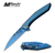 Blue Tinted Ball Bearing Knife 