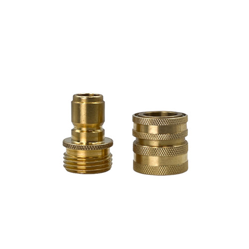 Brass 3/4" Quick Connect Garden Hose Adapter – Pressure Washer