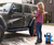AR Blue Clean BC111HS Electric Pressure Washer-Lifestyle Car Cleaning Image
