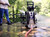 AR Blue Clean AR390SS Electric Pressure Washer-Lifestyle Patio Cleaning Image