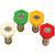 four QC nozzles, Red, Green, Yellow, Red four QC nozzles, Red, Green, Yellow, Red