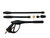 Gun, Variable Spray Wand, 18" Turbo Nozzle Wand, GHA, Brass adaptor