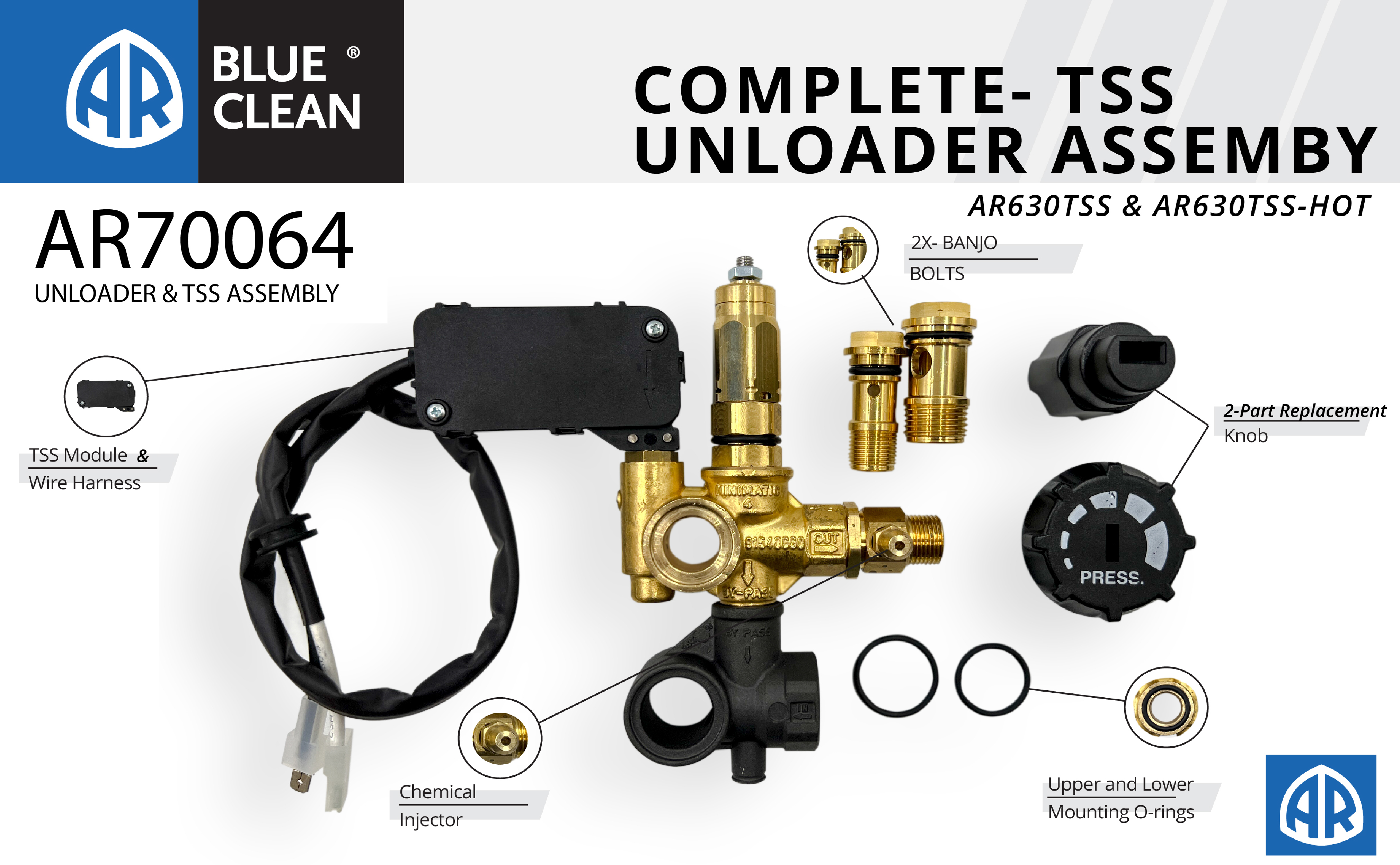 AR Blue Clean PW554-B, Transfer M22 Swivel Adapter