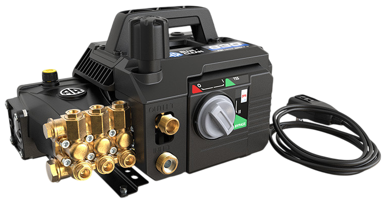 AR Blue Clean PRO AR630 electric pressure washer with onboard accessory storage and carry handle