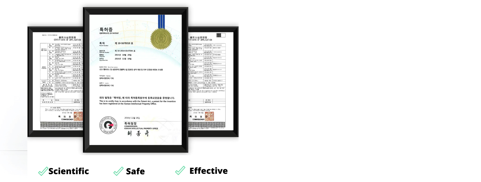 Histolab Skincare Cerificate of Patent