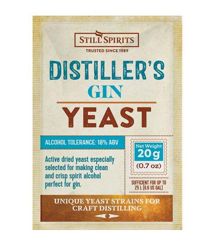 A particularly clean active dried yeast, especially selected for Gin production. This strain gives a neutral congener profile, making clean and crisp spirit alcohol perfect for showcasing your botanicals.